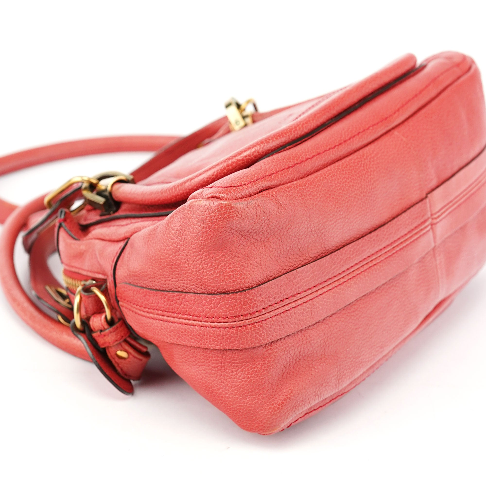 Pink Leather Paraty 2-Way Shoulder Bag