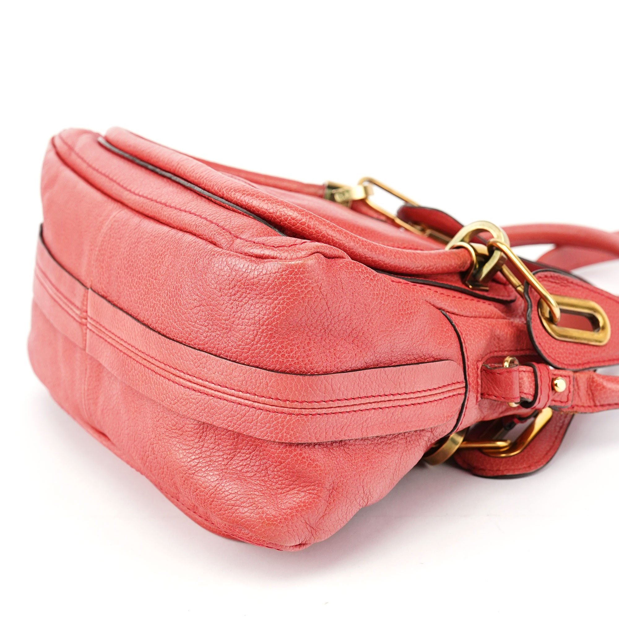 Pink Leather Paraty 2-Way Shoulder Bag