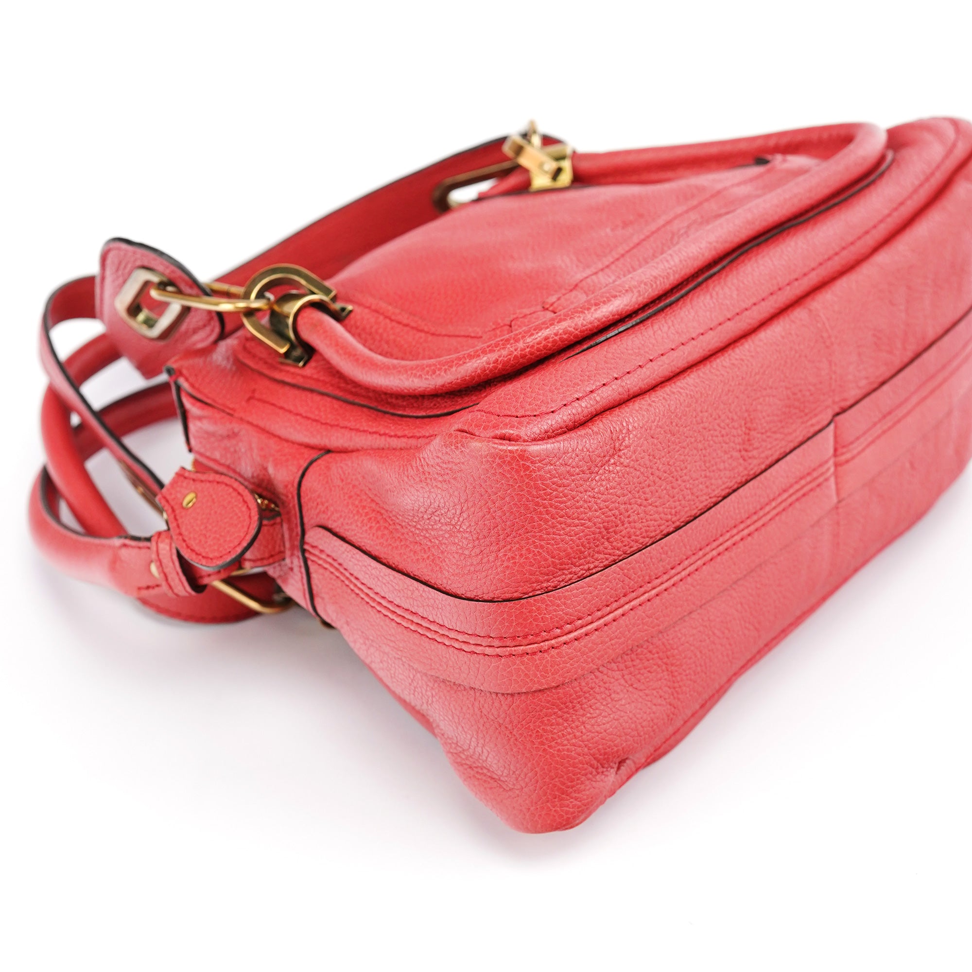 Pink Leather Paraty 2-Way Shoulder Bag