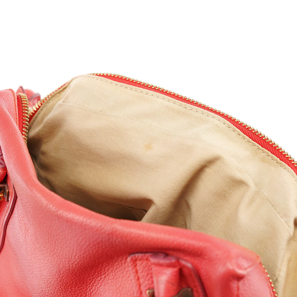 Pink Leather Paraty 2-Way Shoulder Bag