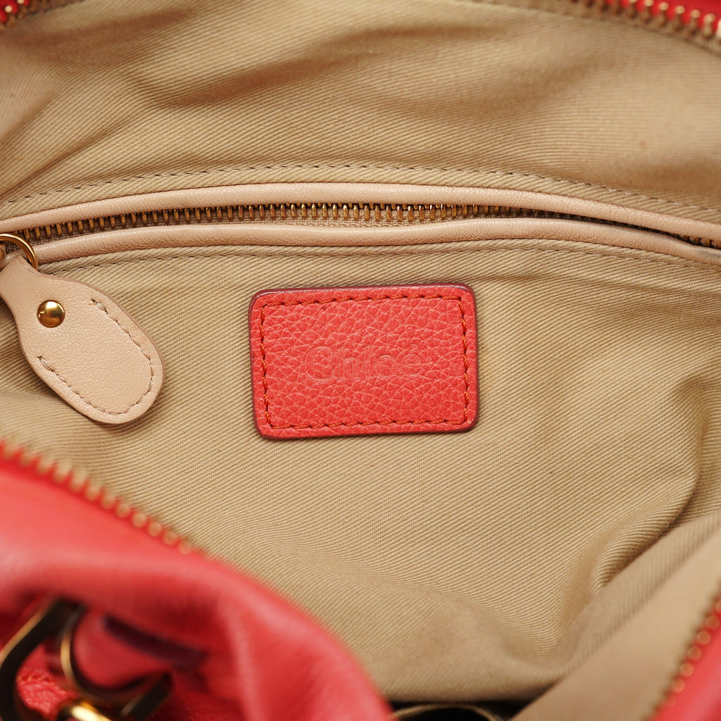Pink Leather Paraty 2-Way Shoulder Bag