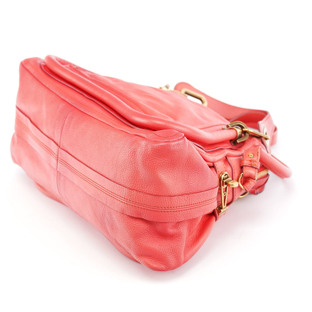 Pink Leather Paraty 2-Way Shoulder Bag