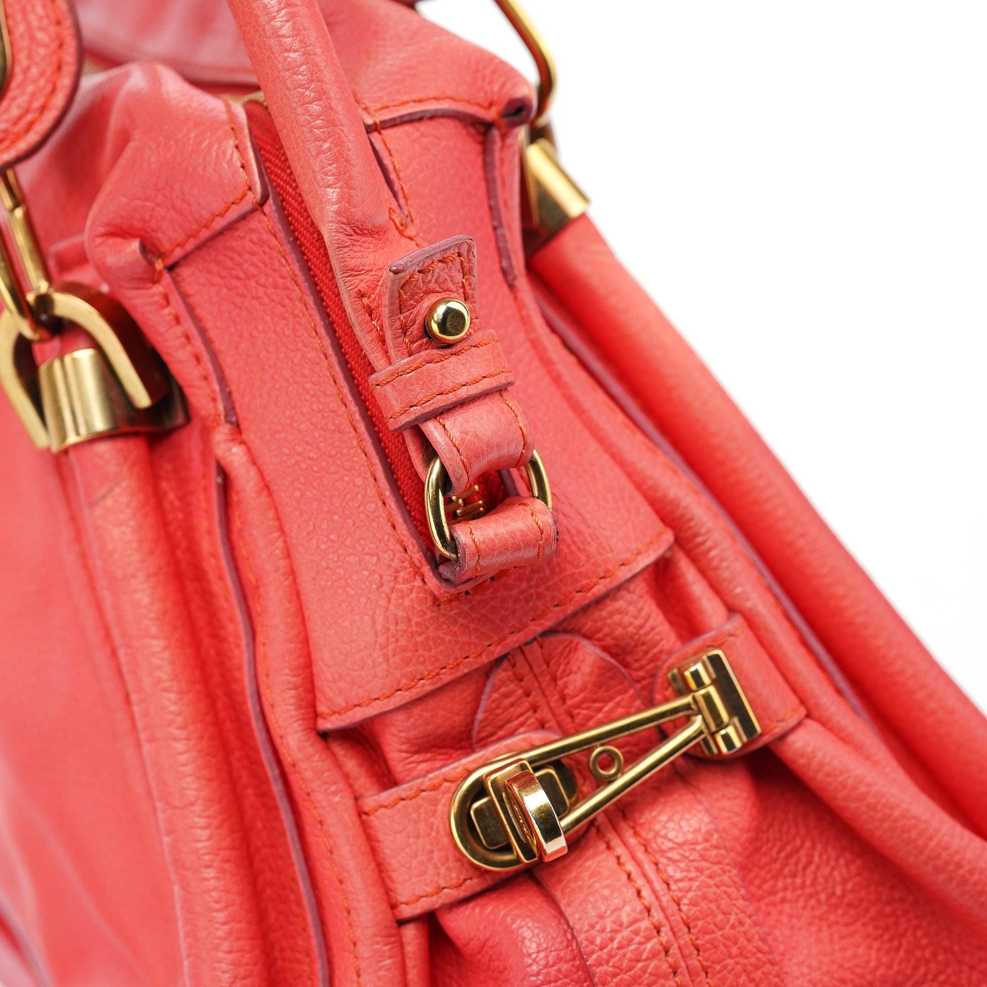 Pink Leather Paraty 2-Way Shoulder Bag