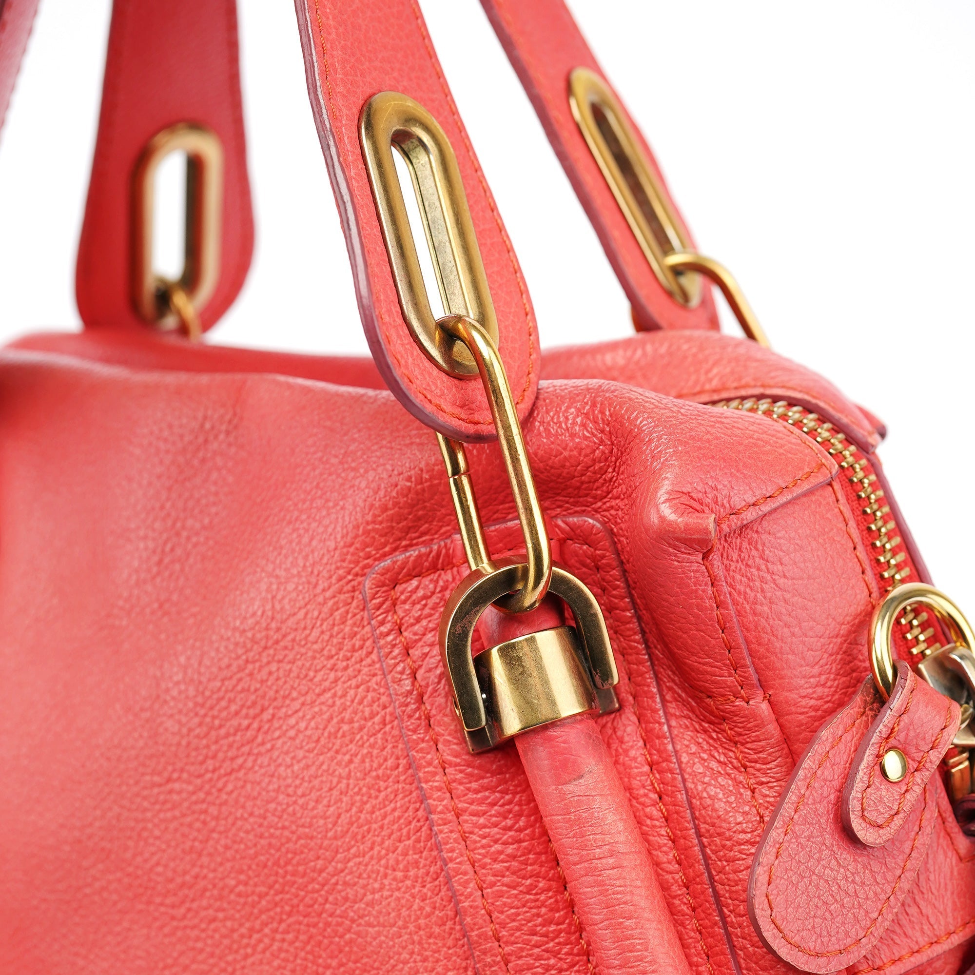 Pink Leather Paraty 2-Way Shoulder Bag