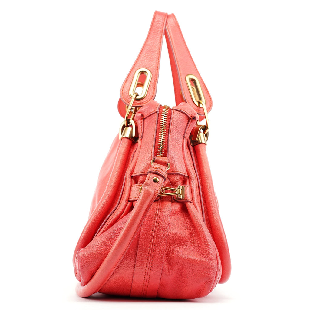 Pink Leather Paraty 2-Way Shoulder Bag