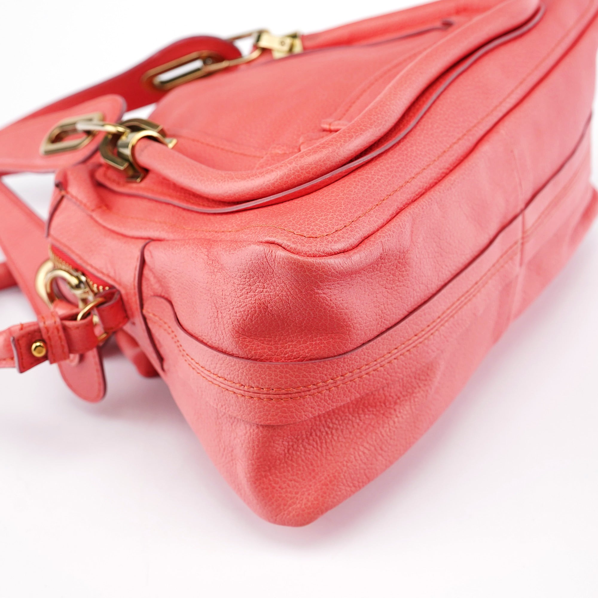 Pink Leather Paraty 2-Way Shoulder Bag
