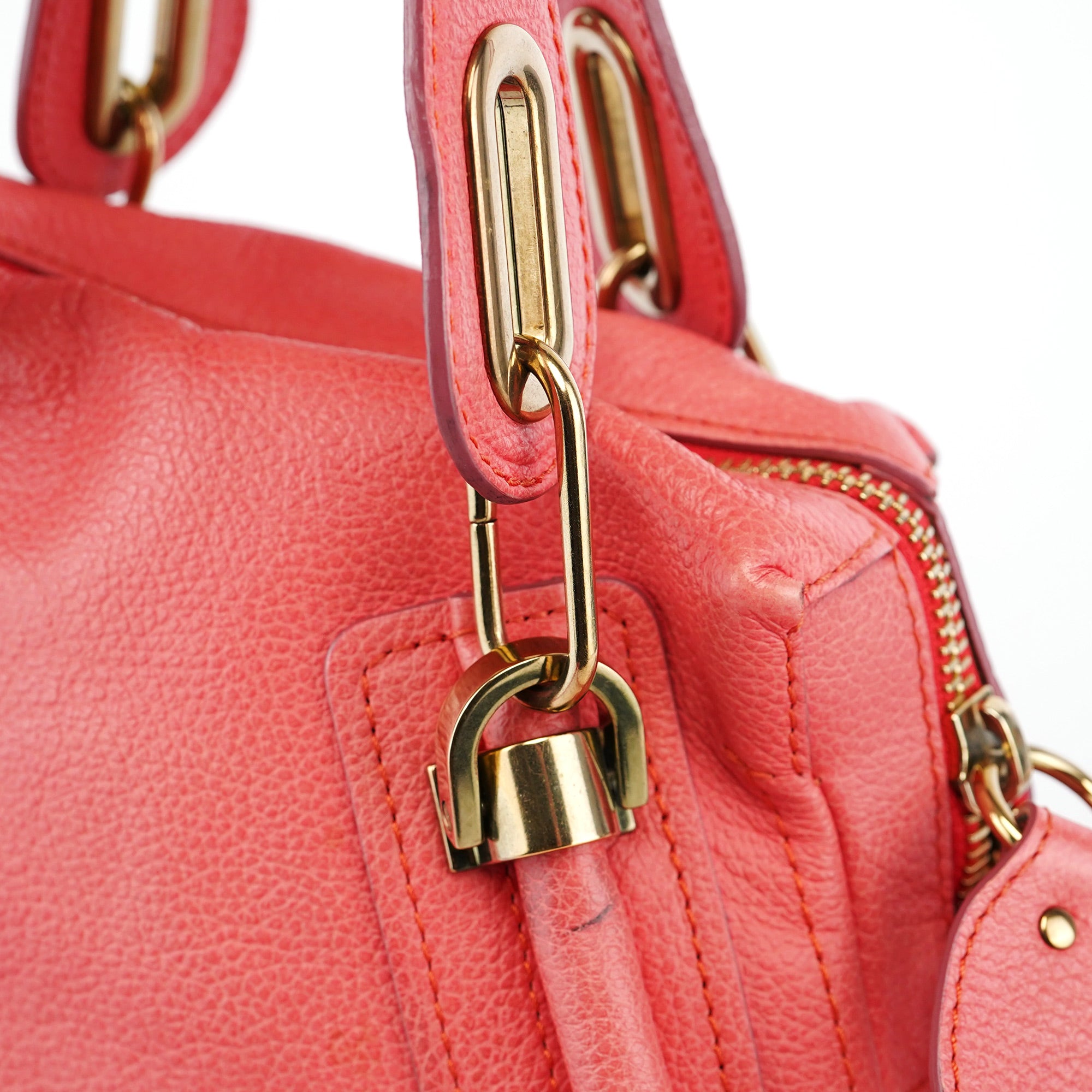 Pink Leather Paraty 2-Way Shoulder Bag