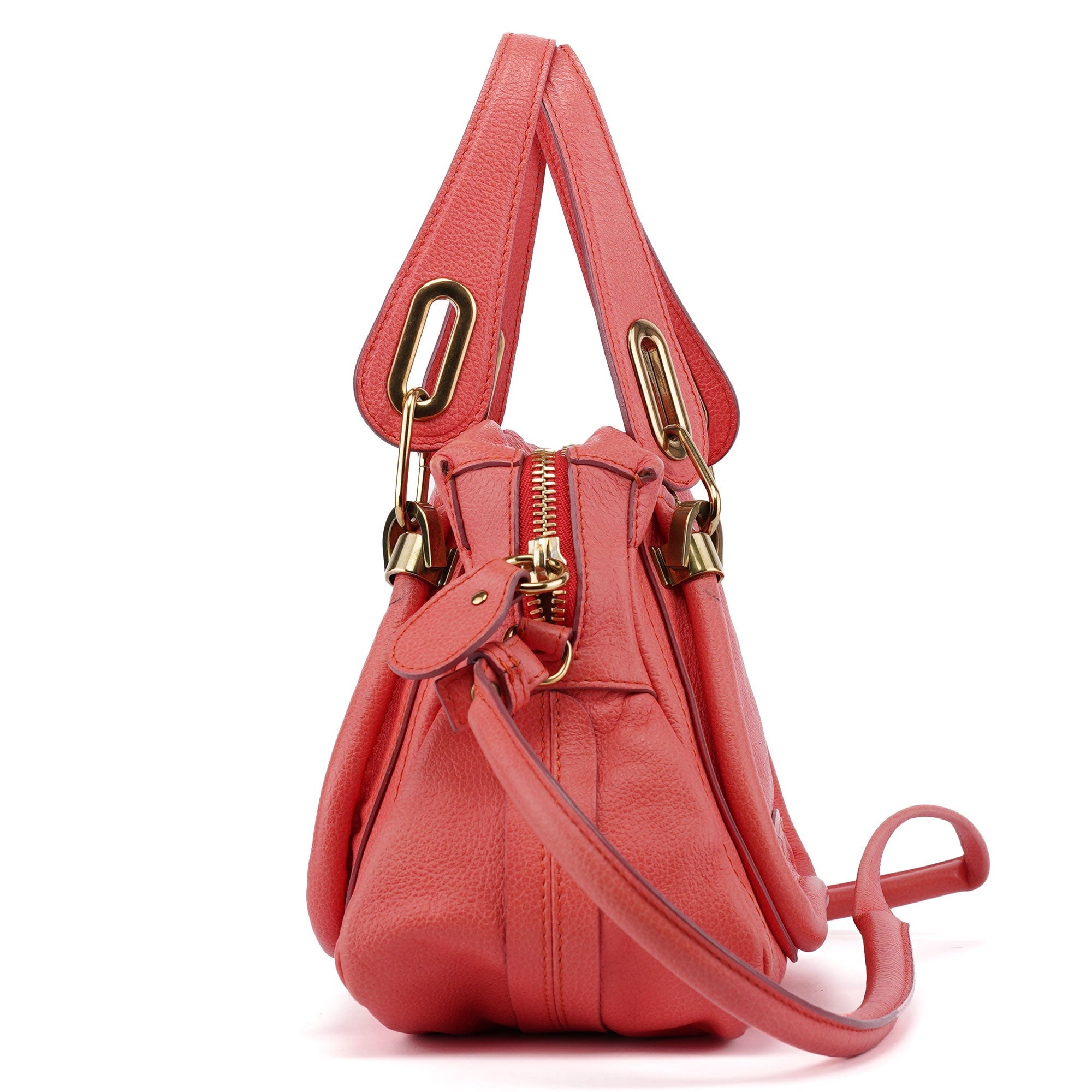 Pink Leather Paraty 2-Way Shoulder Bag