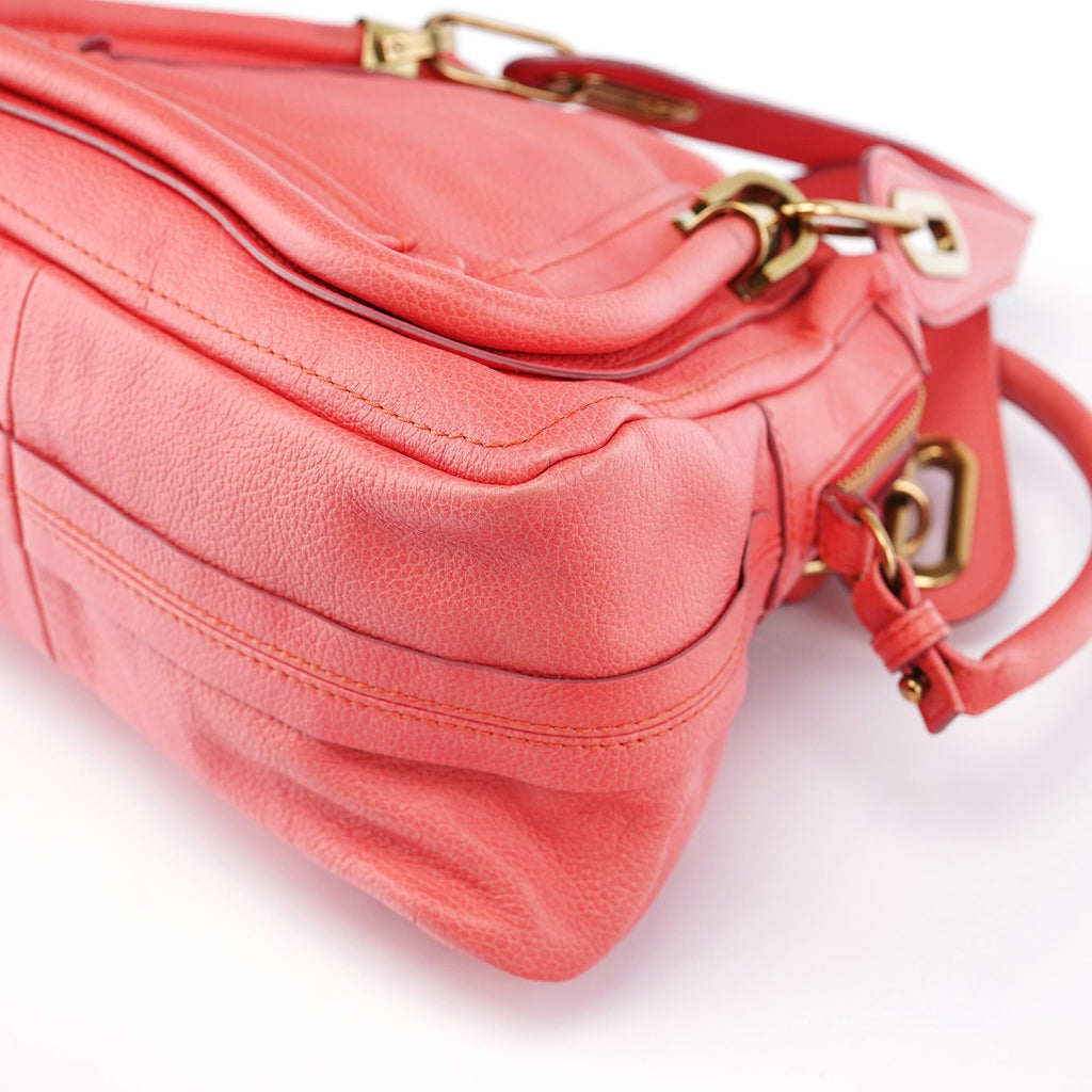 Pink Leather Paraty 2-Way Shoulder Bag