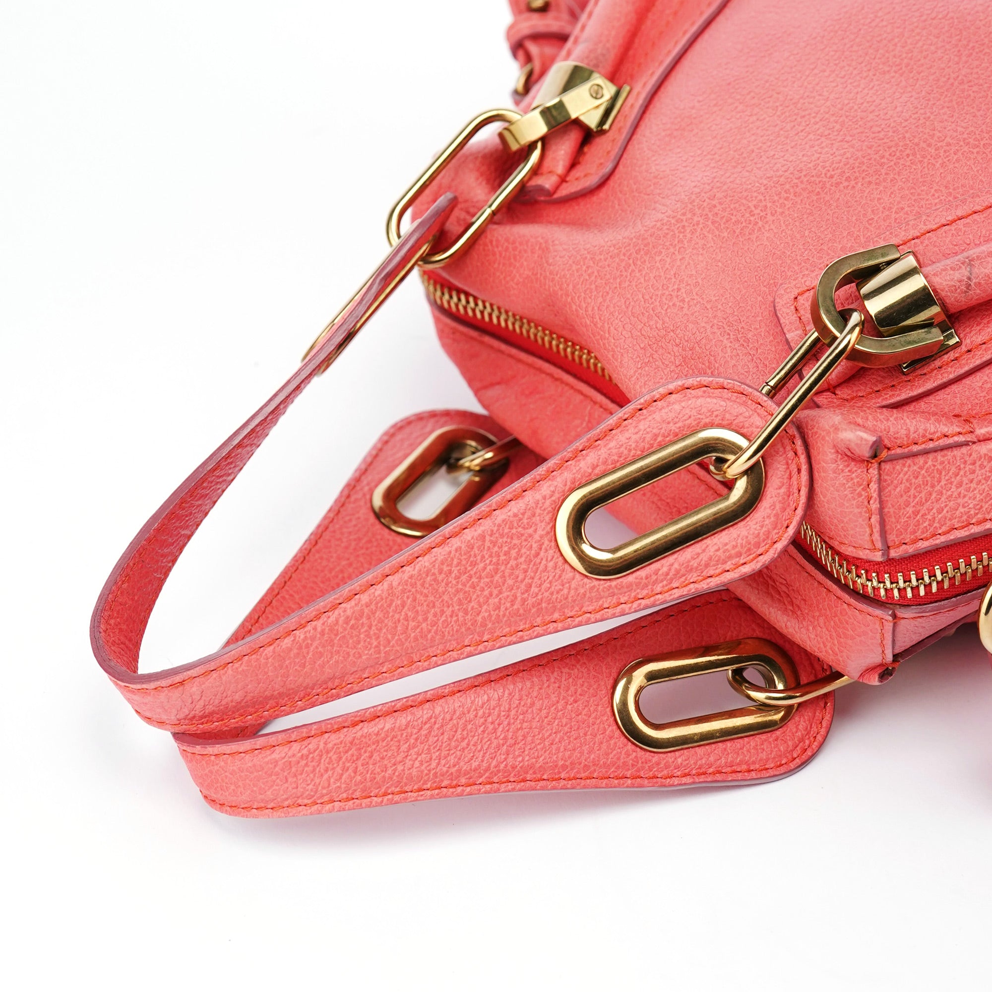 Pink Leather Paraty 2-Way Shoulder Bag