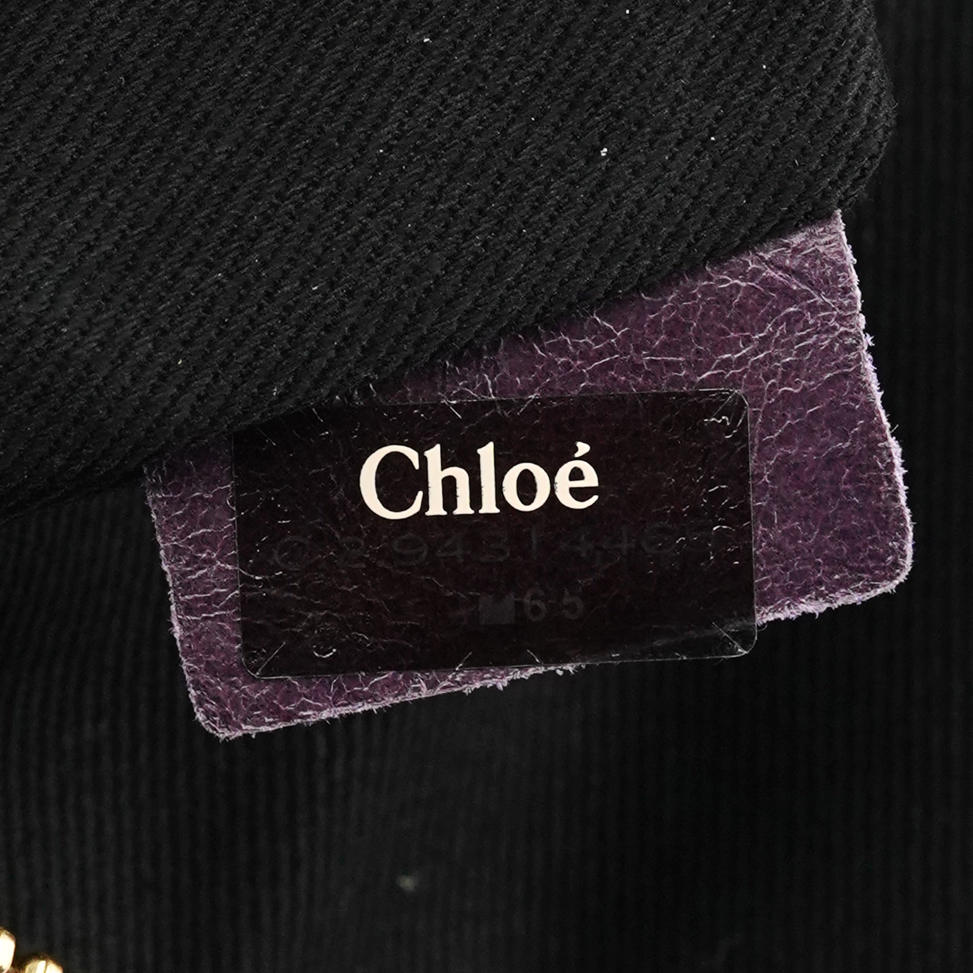 Purple Leather Bay Tote Bag