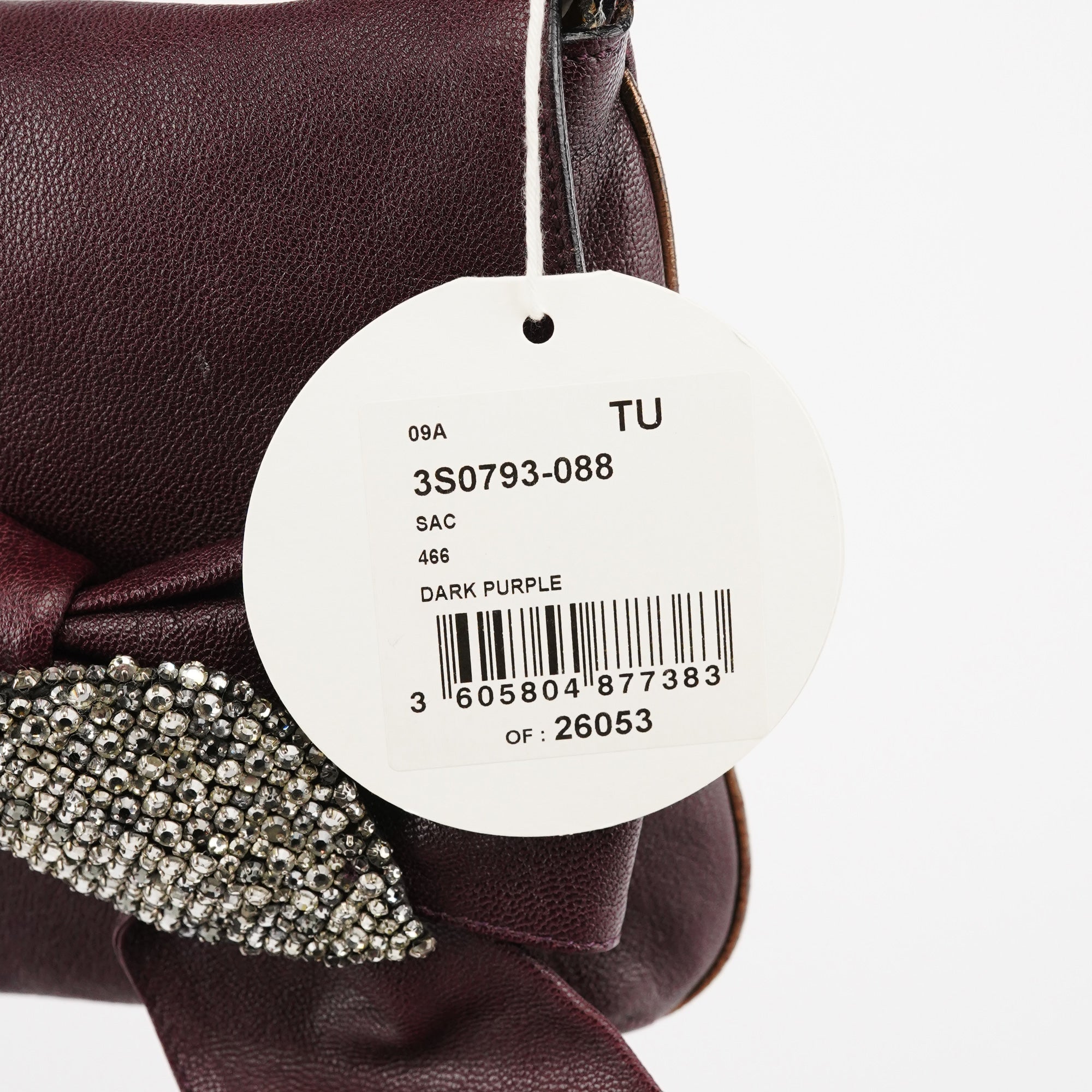 Purple Leather Bow Chain Shoulder Bag