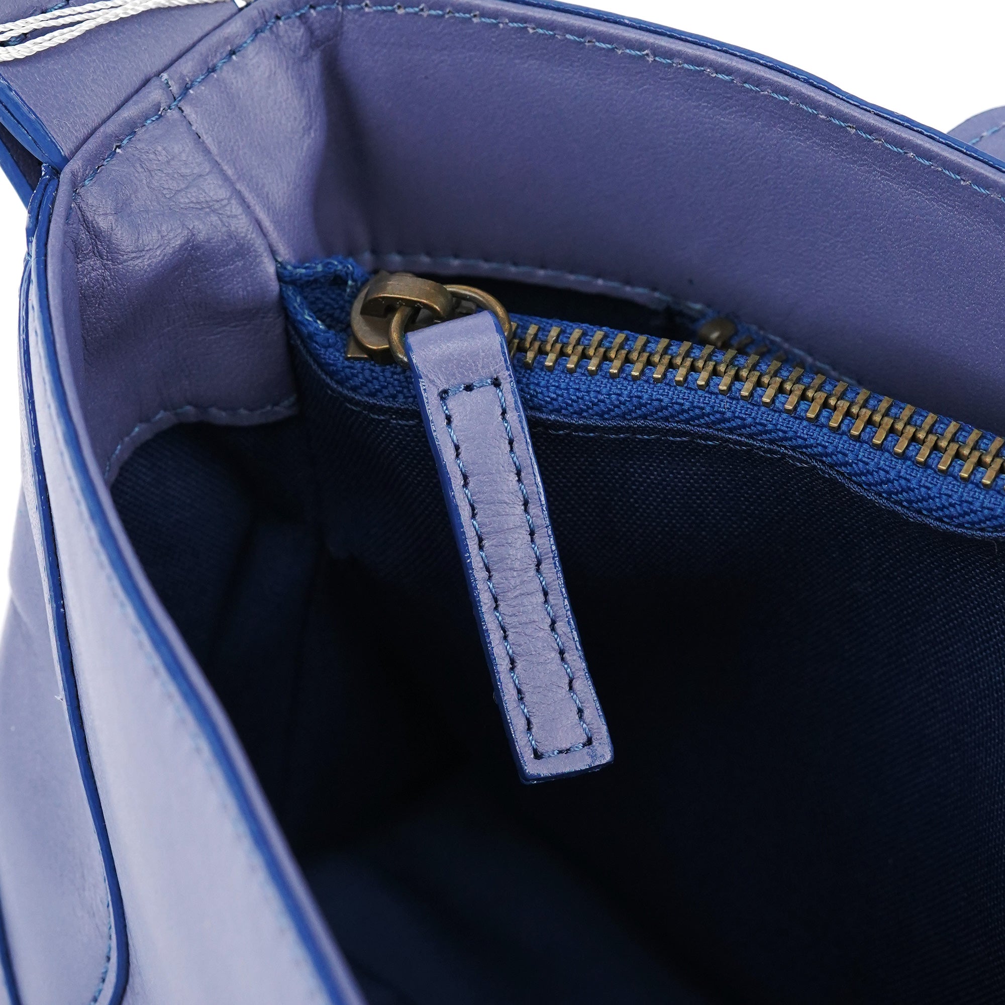 Purple Leather Flap Shoulder Bag