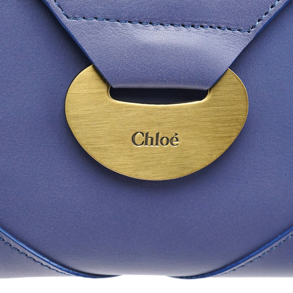 Purple Leather Flap Shoulder Bag
