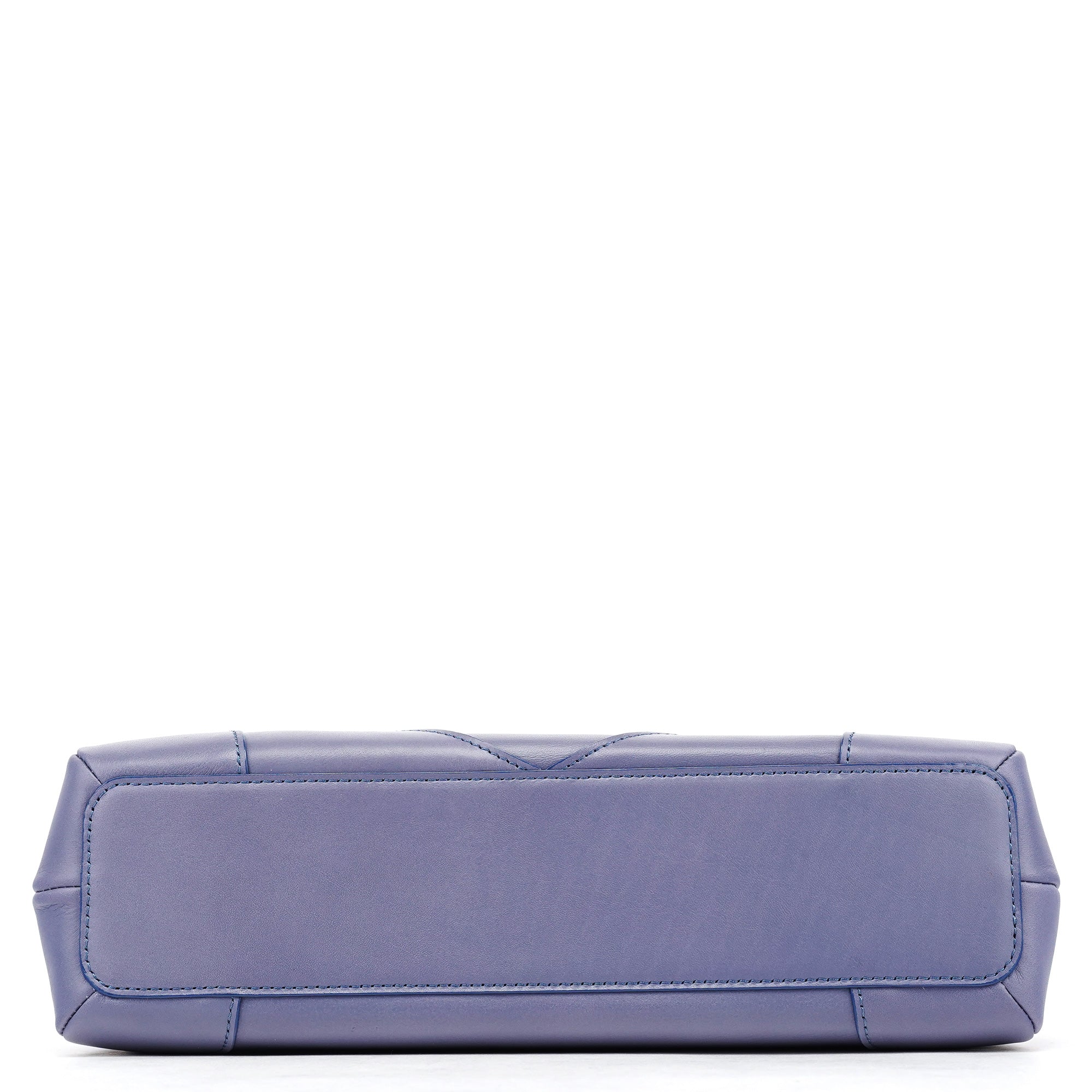 Purple Leather Flap Shoulder Bag