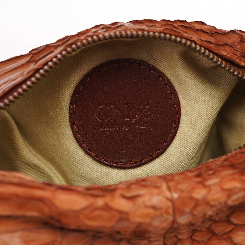 Python Leather Shoulder Bag