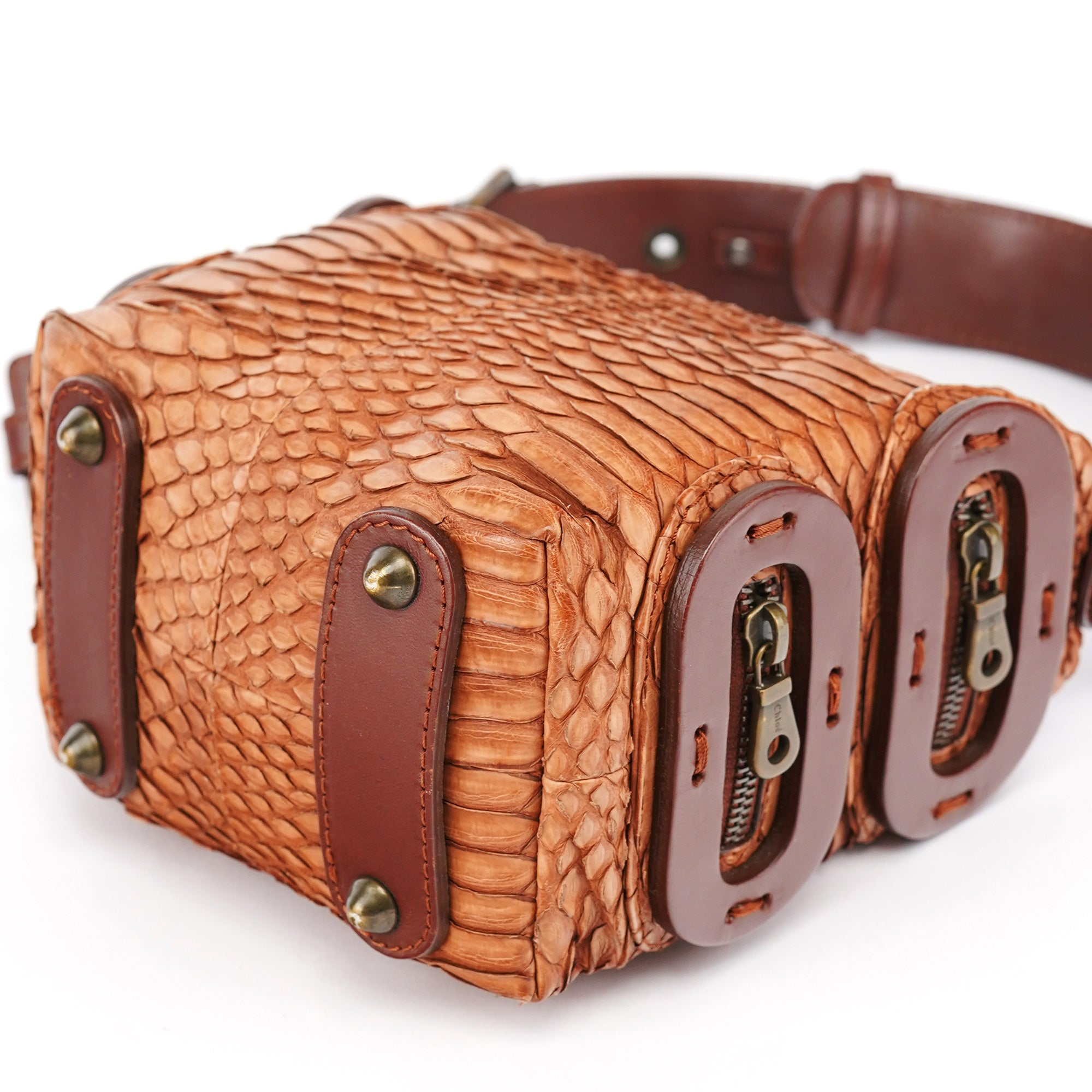 Python Leather Shoulder Bag