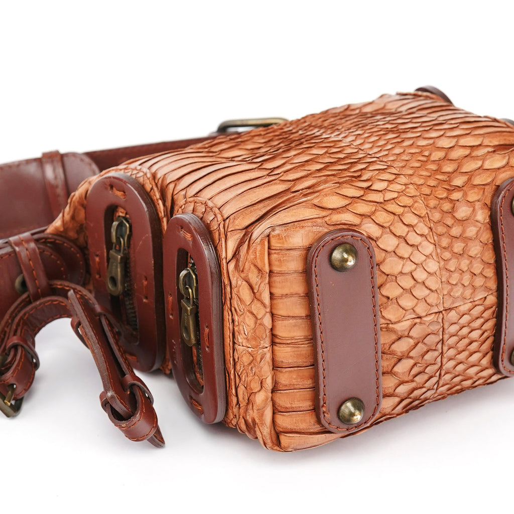 Python Leather Shoulder Bag