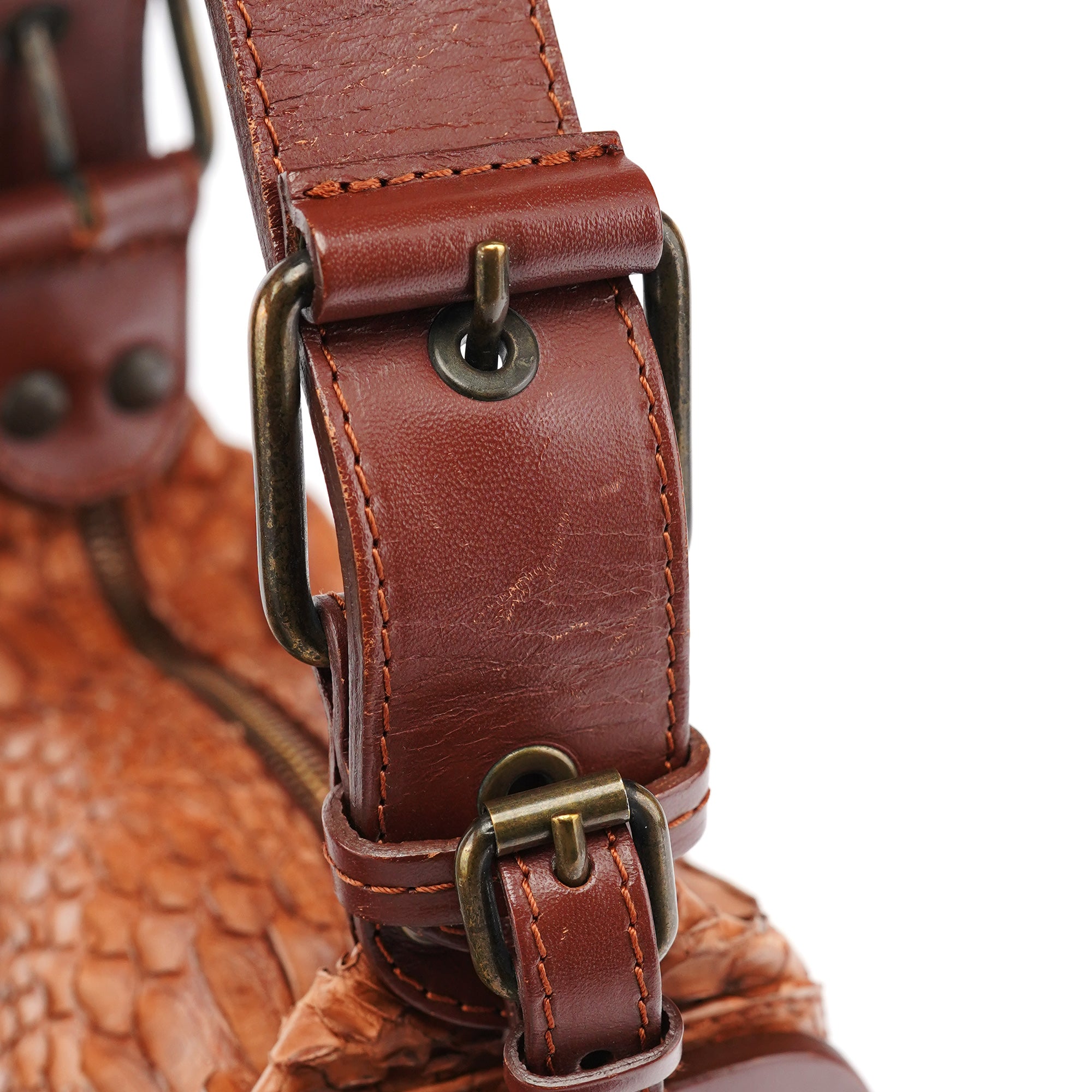 Python Leather Shoulder Bag