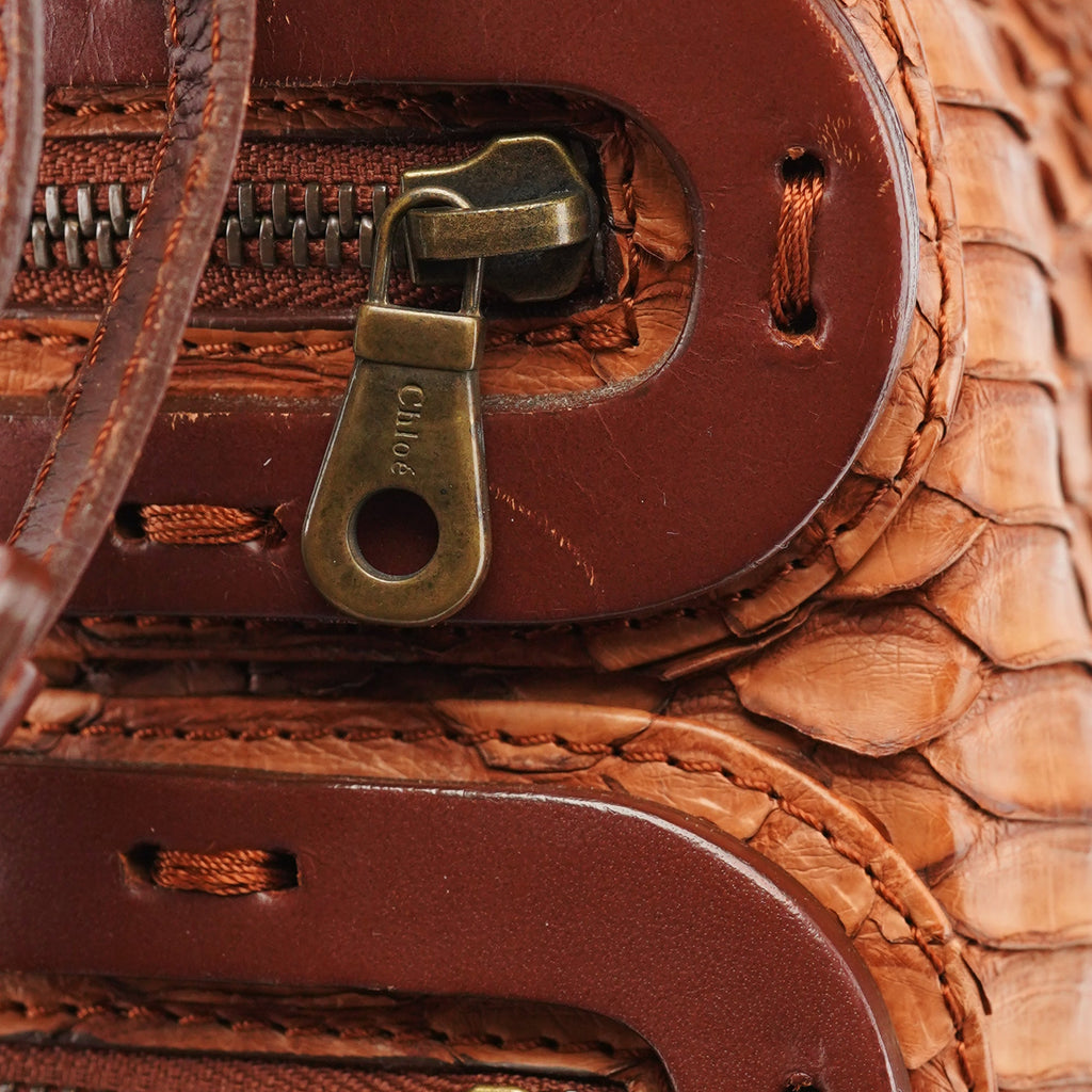 Python Leather Shoulder Bag