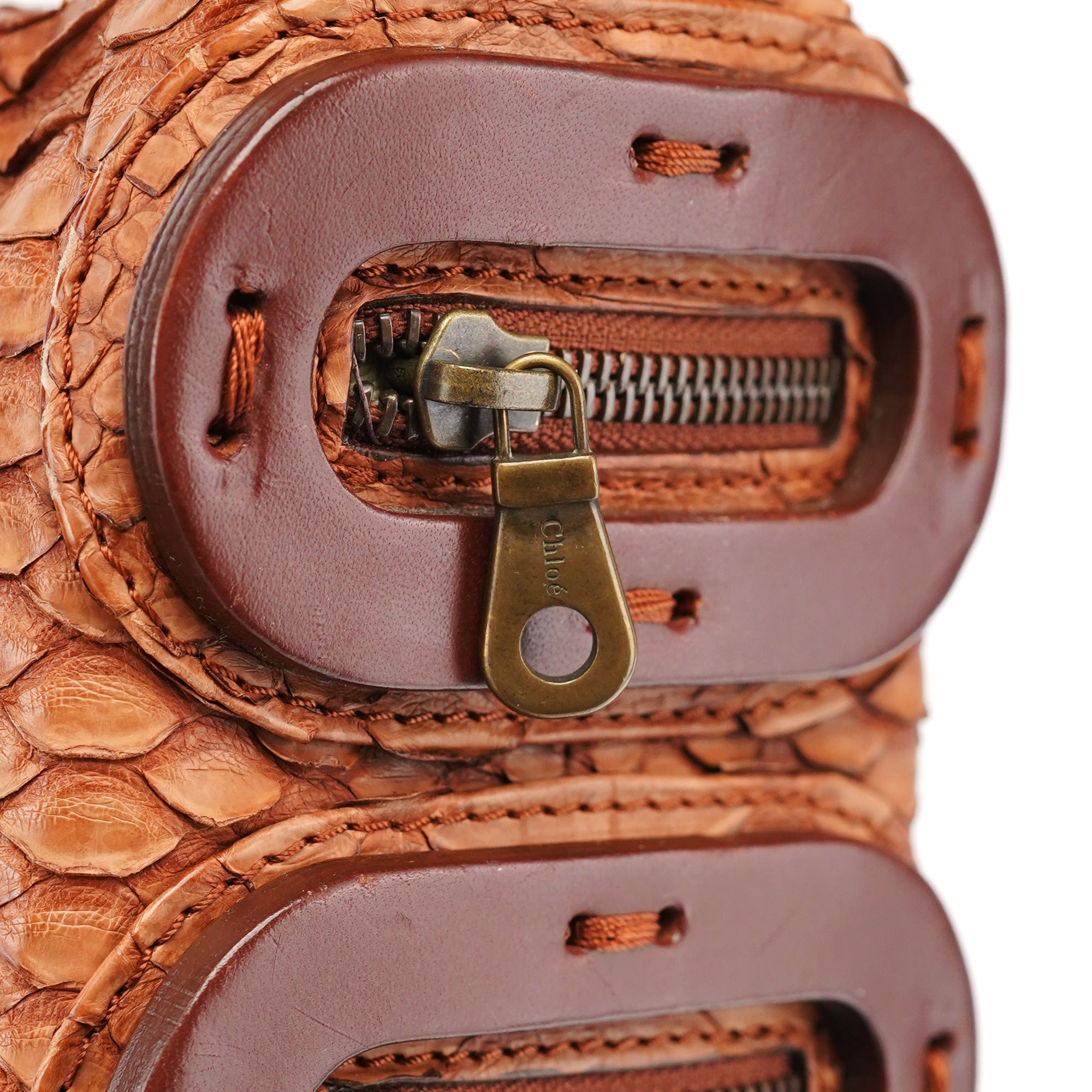 Python Leather Shoulder Bag