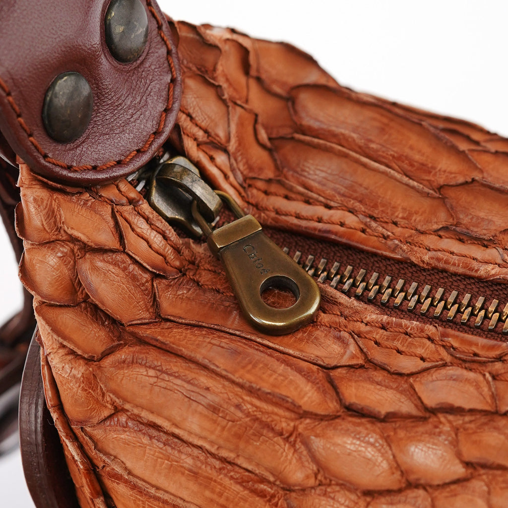 Python Leather Shoulder Bag