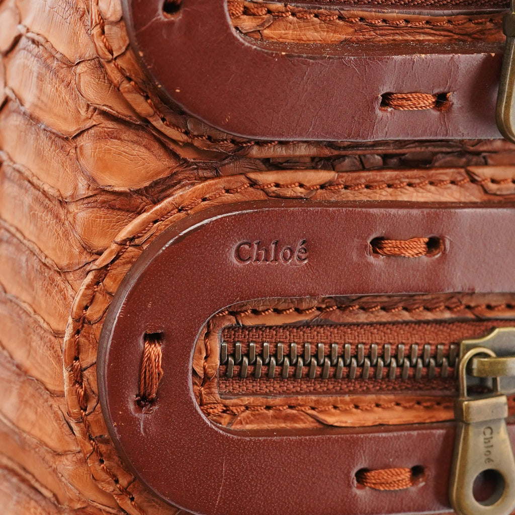 Python Leather Shoulder Bag