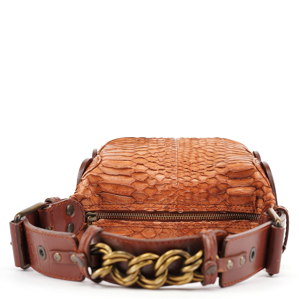 Python Leather Shoulder Bag
