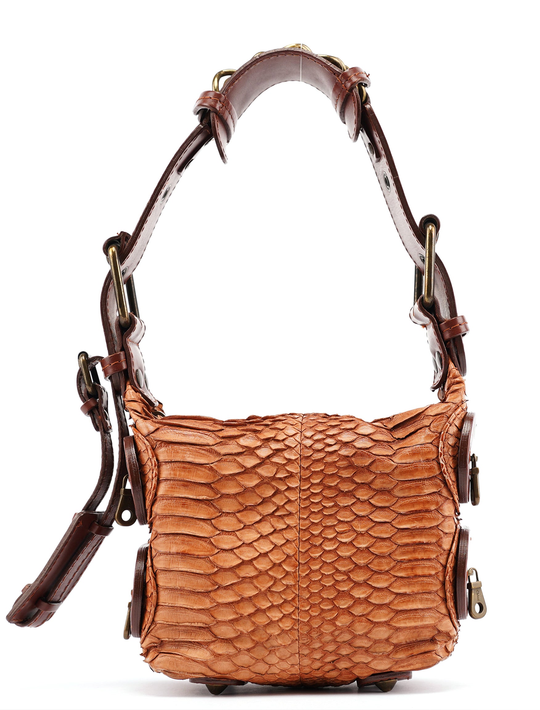 Python Leather Shoulder Bag