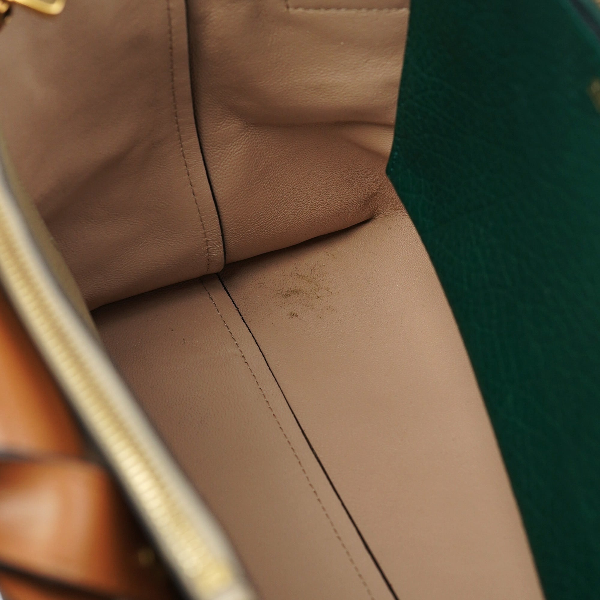 Racing Green Leather Tote Bag
