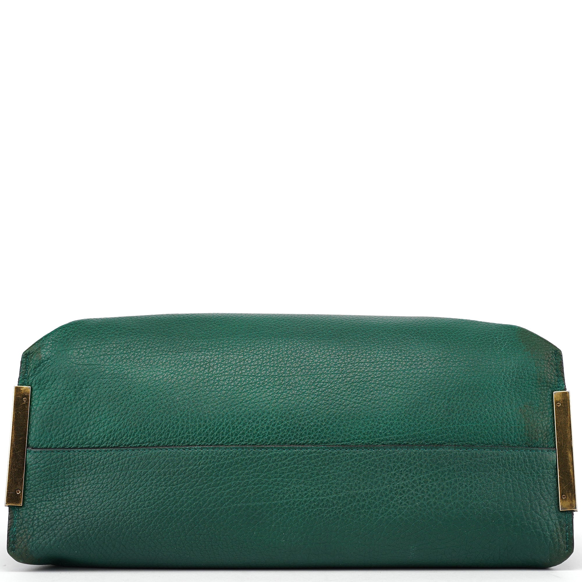Racing Green Leather Tote Bag