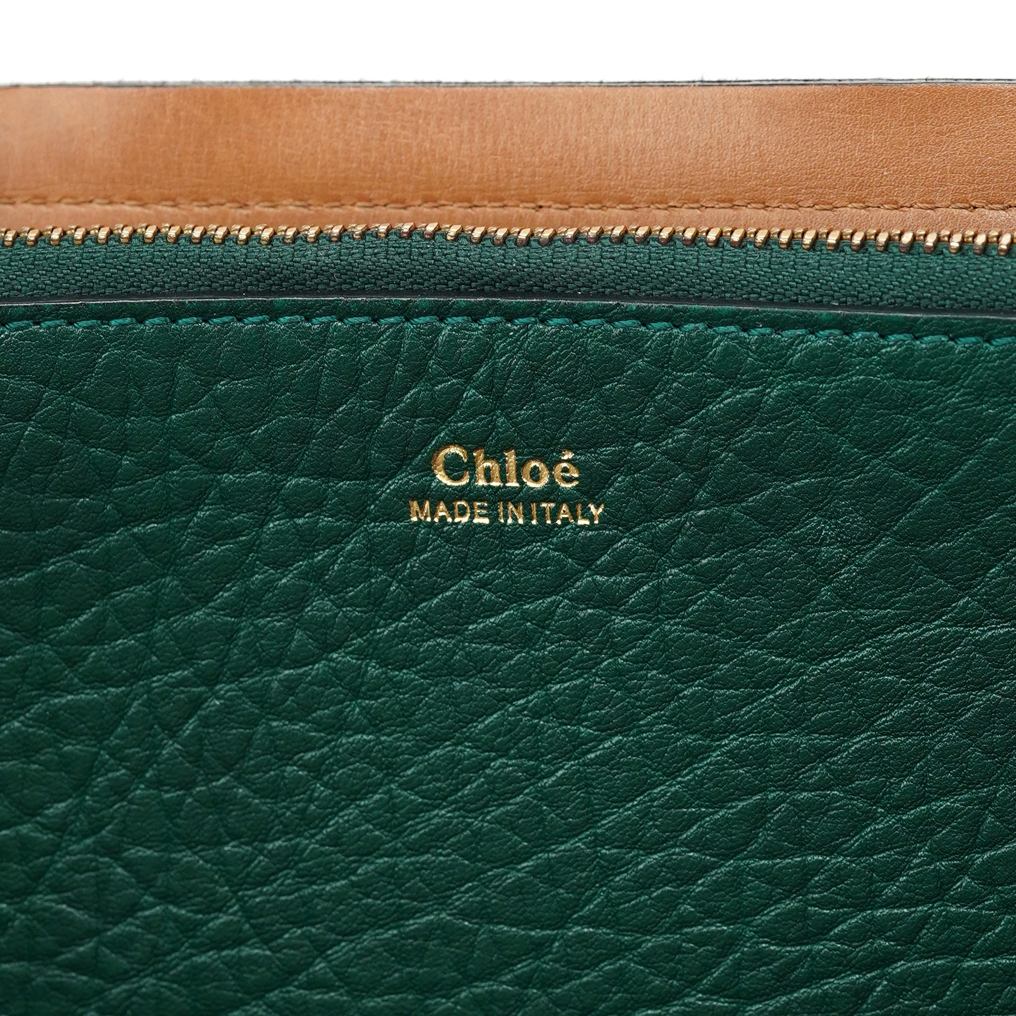 Racing Green Leather Tote Bag