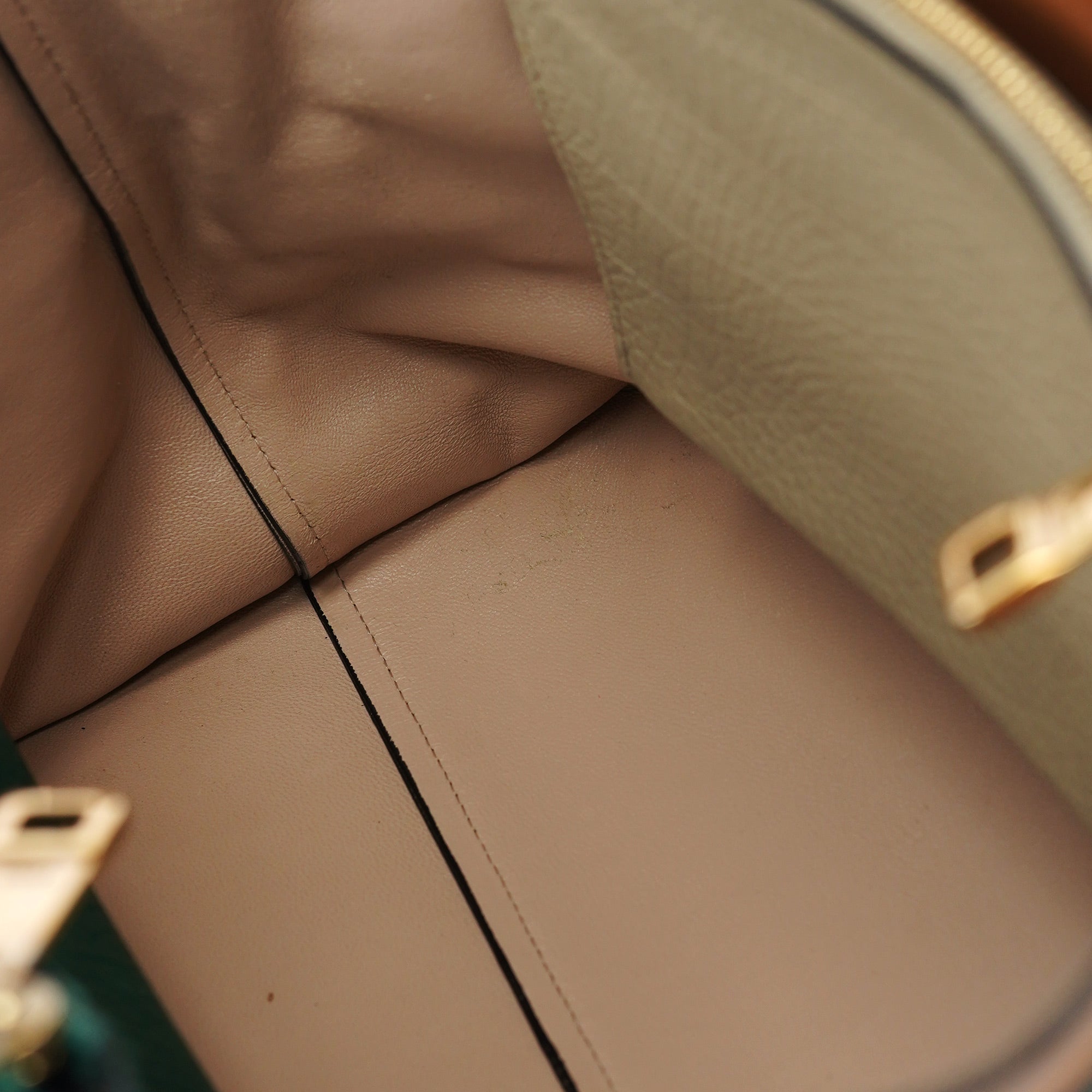 Racing Green Leather Tote Bag