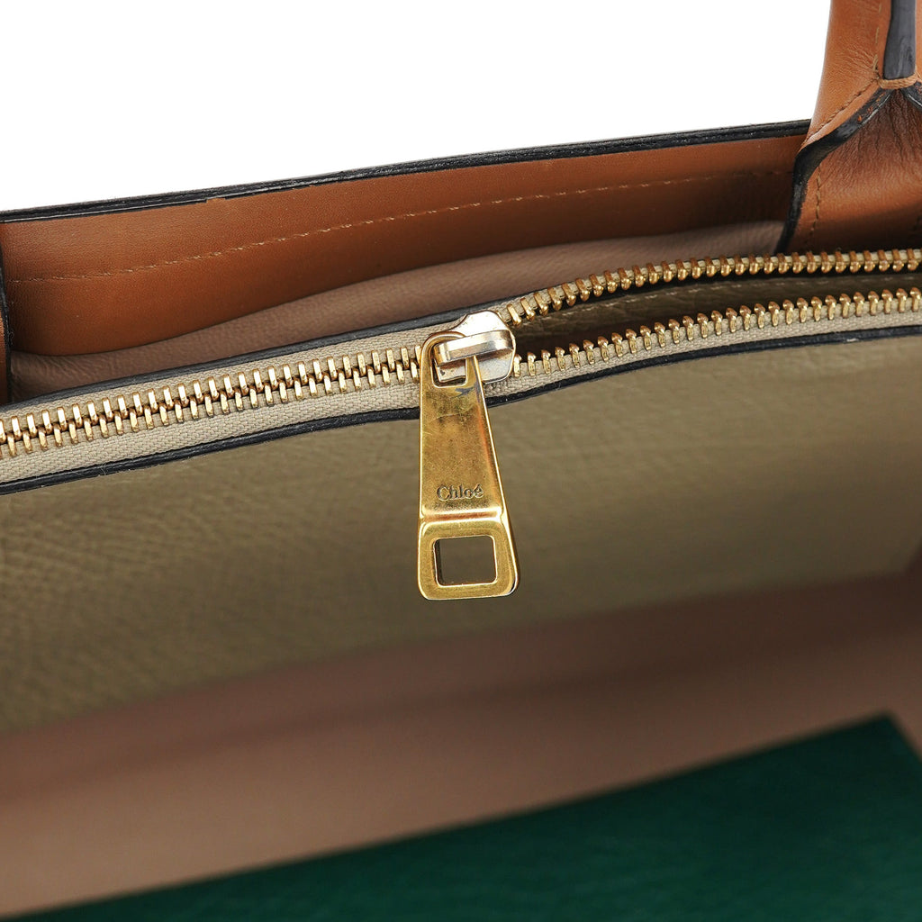 Racing Green Leather Tote Bag