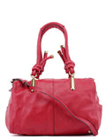Red Calfskin Knot 2-Way Tote Bag