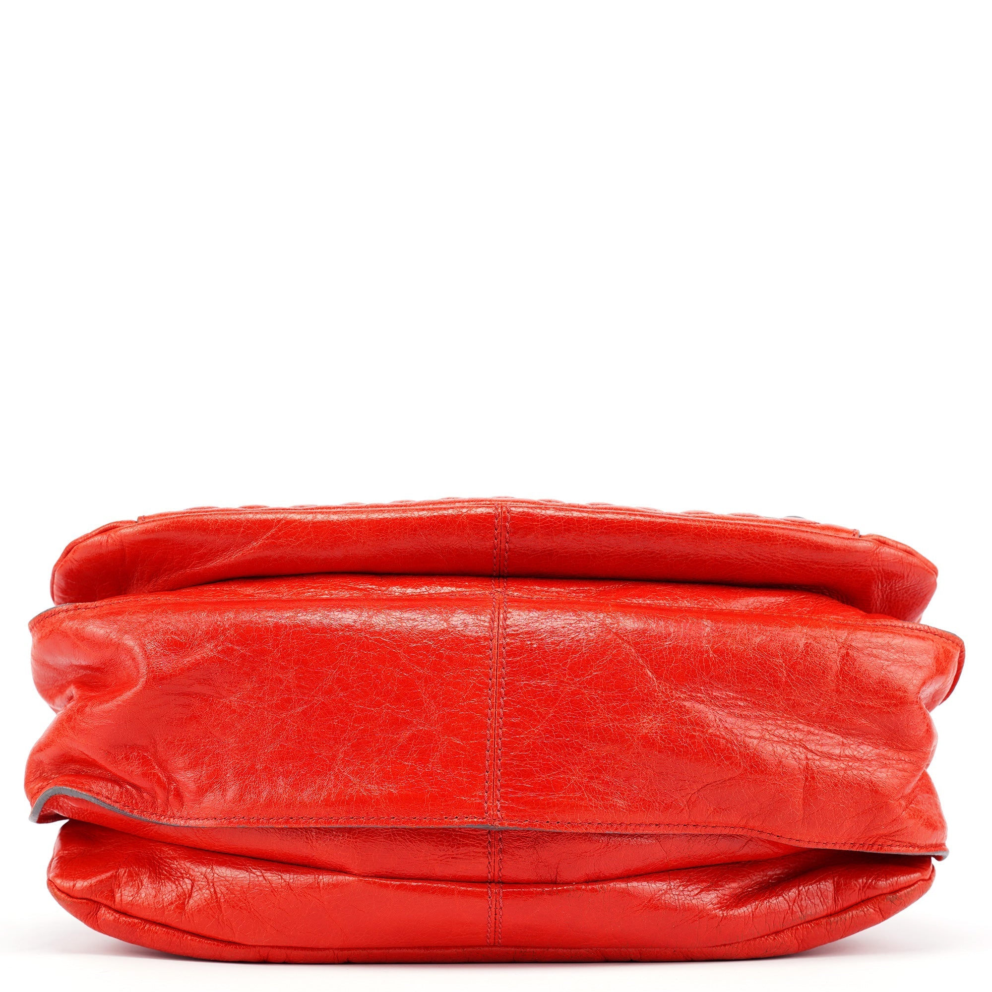 Red Leather Bay Tote Bag