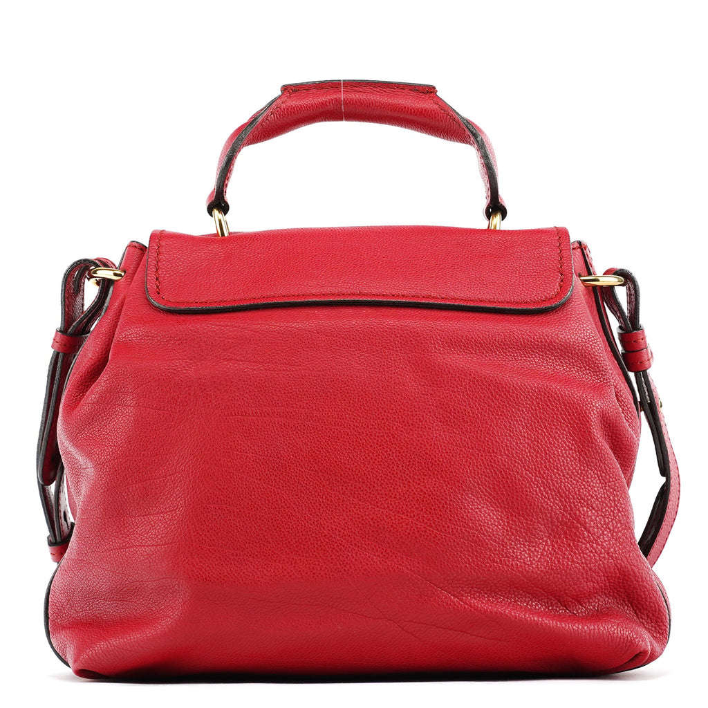 Red Leather Elsie 2-Way Shoulder Bag
