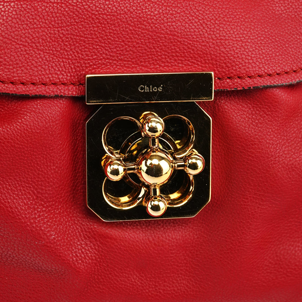 Red Leather Elsie 2-Way Shoulder Bag