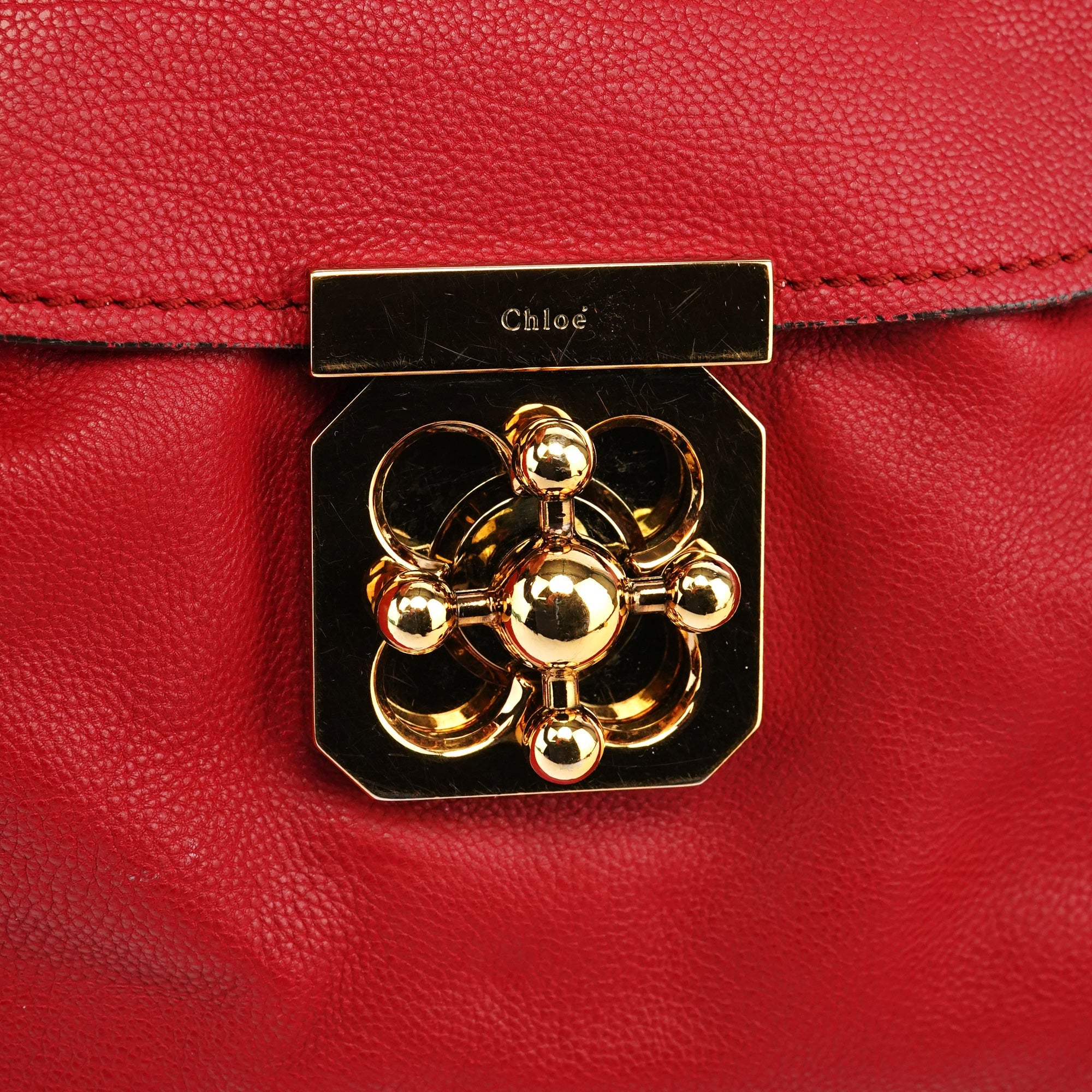Red Leather Elsie 2-Way Shoulder Bag