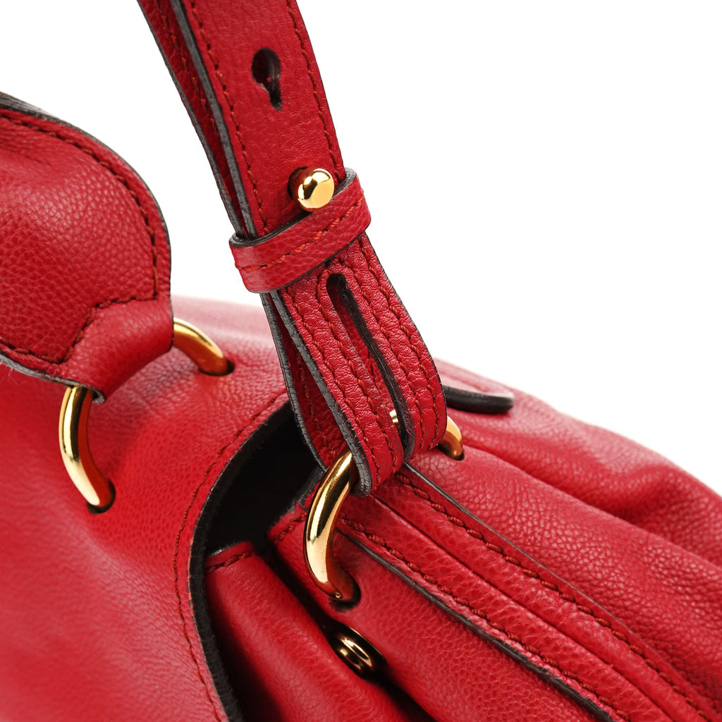 Red Leather Elsie 2-Way Shoulder Bag