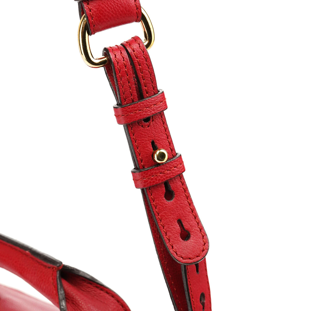 Red Leather Elsie 2-Way Shoulder Bag