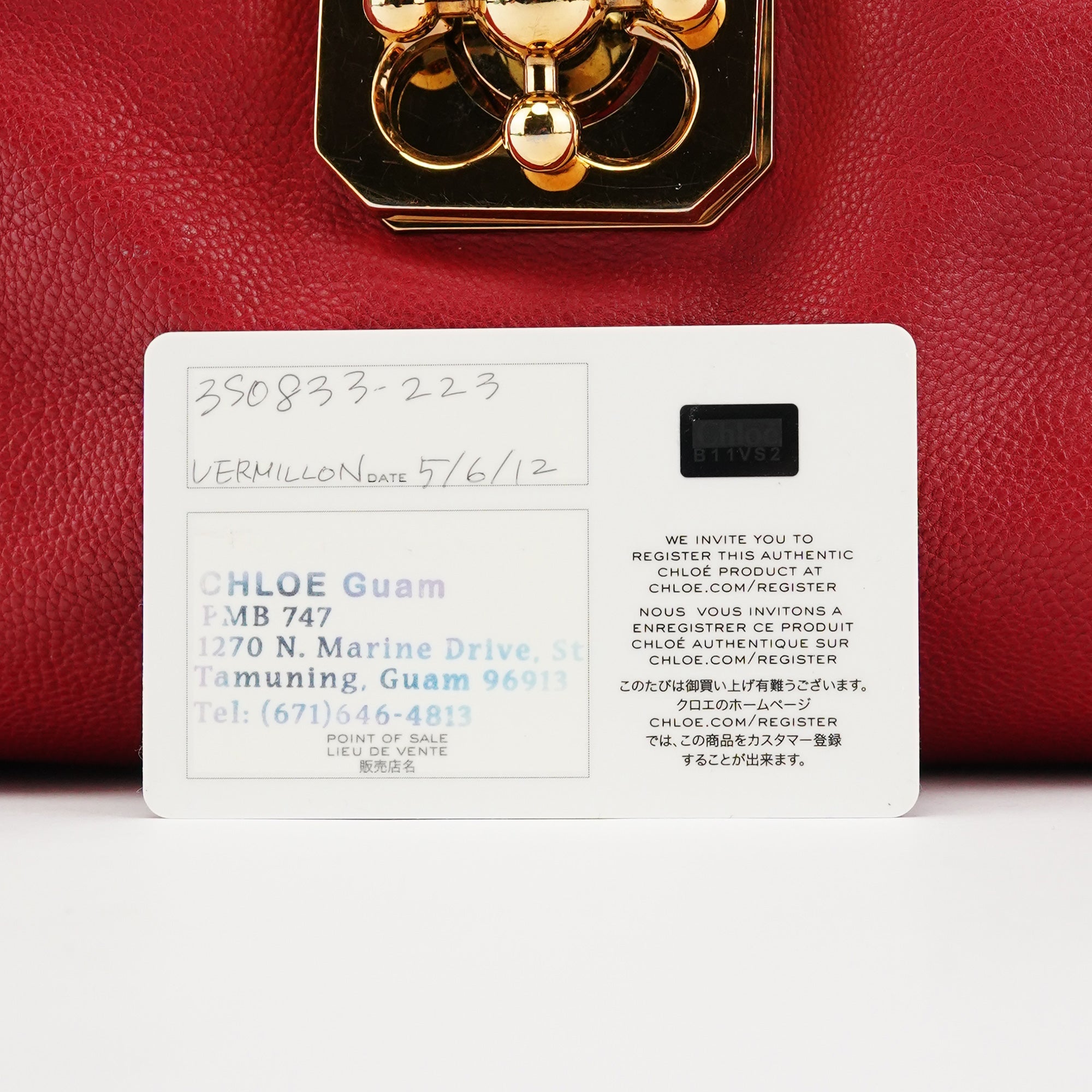 Red Leather Elsie 2-Way Shoulder Bag
