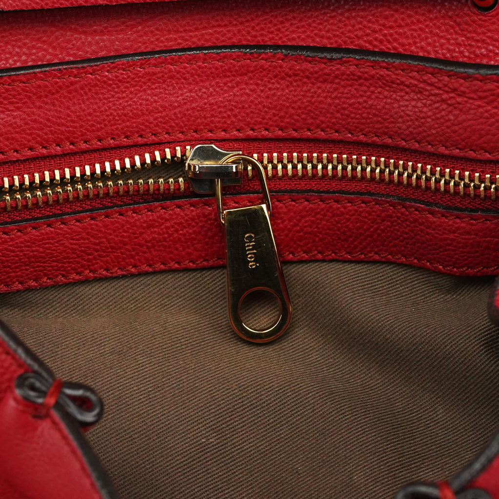 Red Leather Elsie 2-Way Shoulder Bag