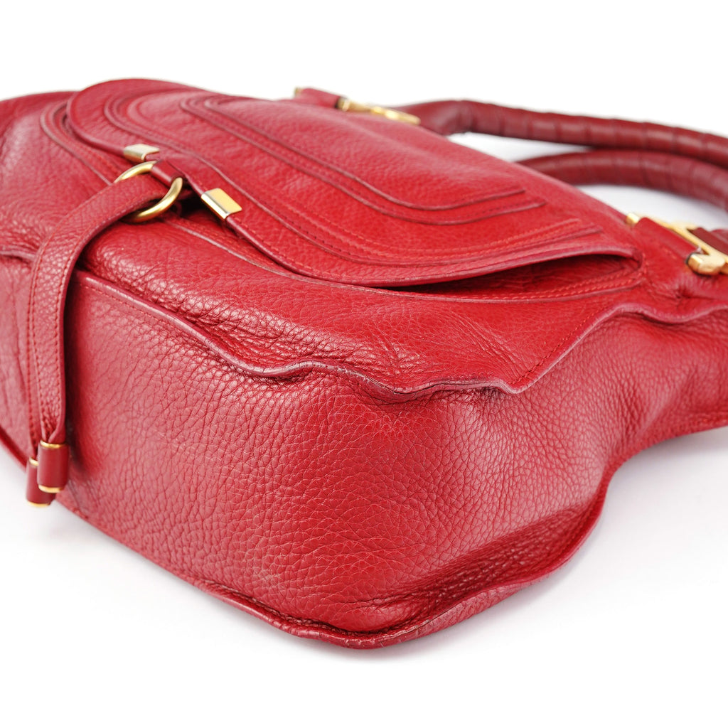 Red Leather Marcie 2-Way Shoulder Bag