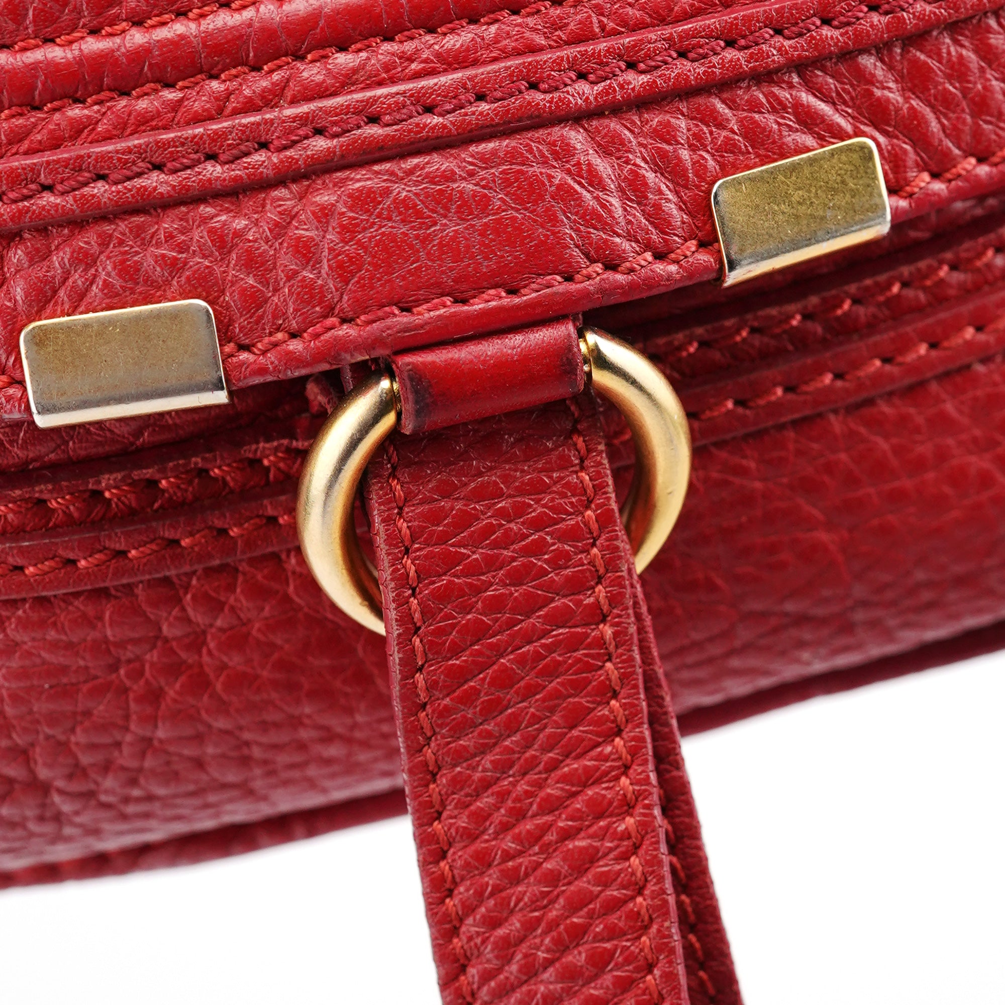 Red Leather Marcie 2-Way Shoulder Bag