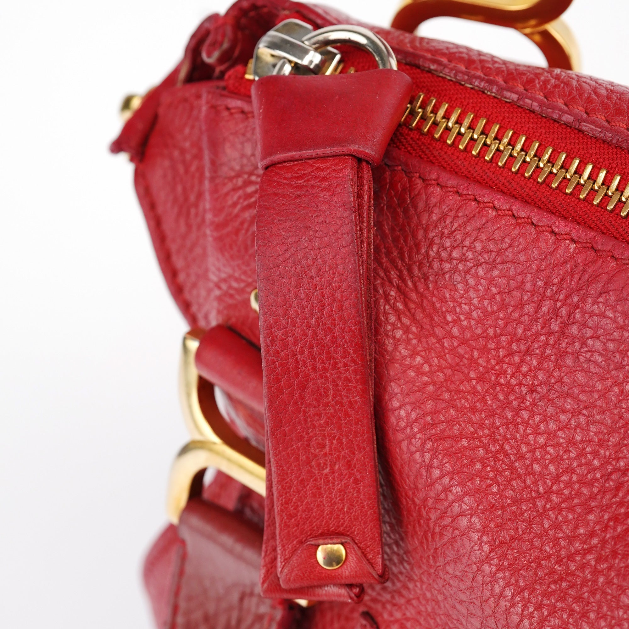 Red Leather Marcie 2-Way Shoulder Bag