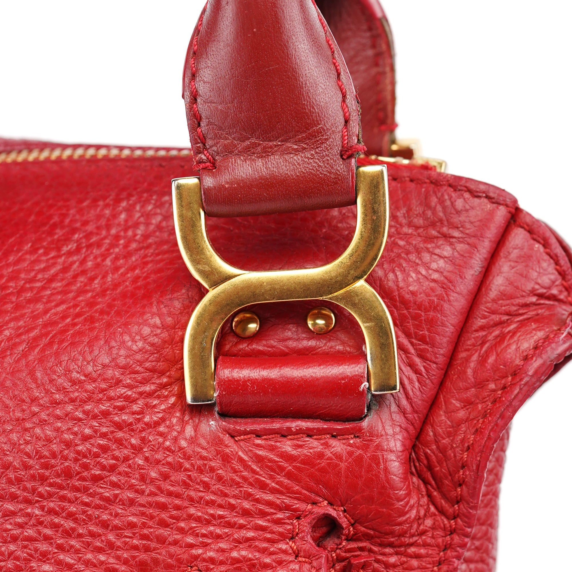 Red Leather Marcie 2-Way Shoulder Bag