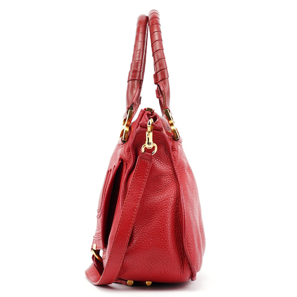 Red Leather Marcie 2-Way Shoulder Bag