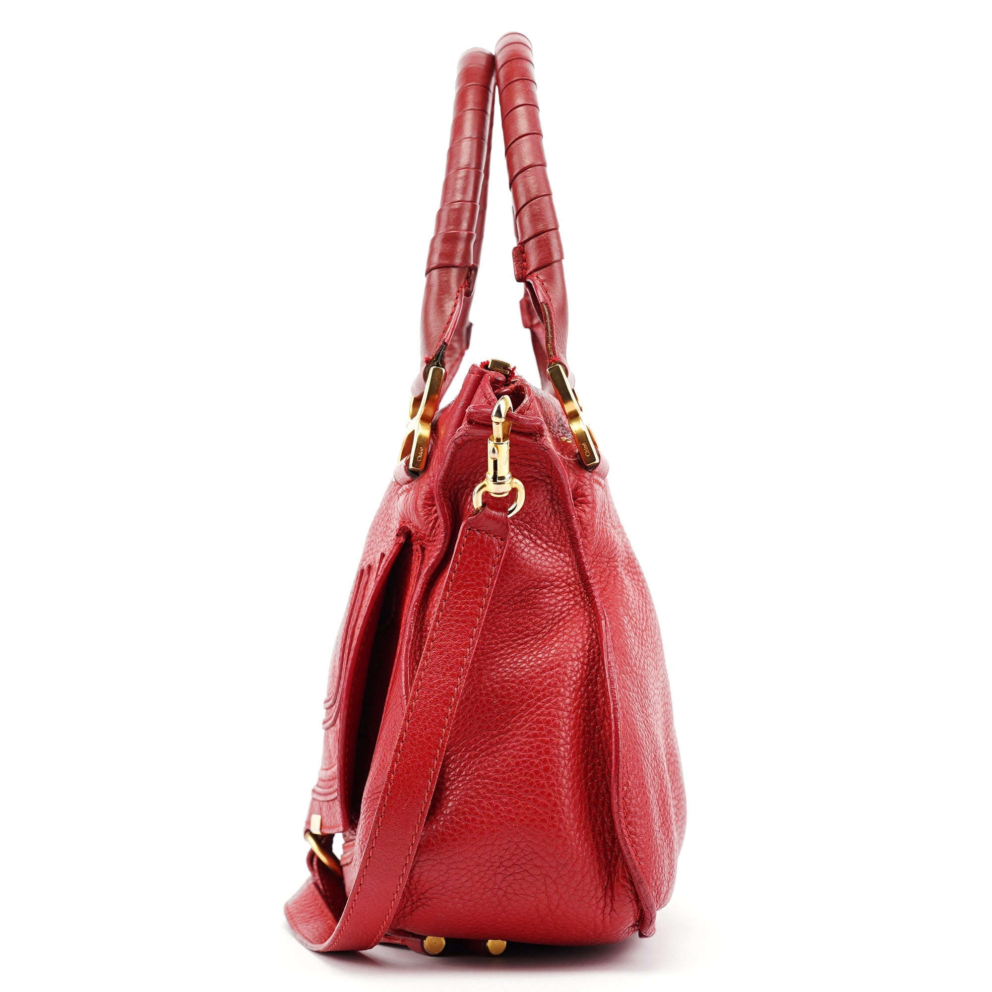 Red Leather Marcie 2-Way Shoulder Bag