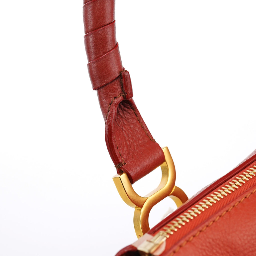 Red Leather Marcie Shoulder Bag